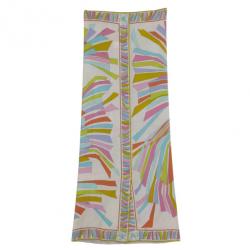 Pre Owned Emilio Pucci Blue Multi Print Maxi Skirt M