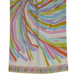 Pre Owned Emilio Pucci Blue Multi Print Maxi Skirt M