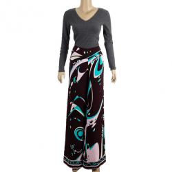 Pre Owned Emilio Pucci Printed Palazzo Pants M