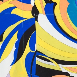 Pre Owned Emilio Pucci Multicolor Floral Printed Silk Wide Leg Pants M