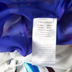 Pre Owned Emilio Pucci White Striped Pleated Tie Detail Maxi Dress S