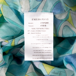 Emilio Pucci Multicolor Printed Cotton Silk Kaftan ( Free Size )
