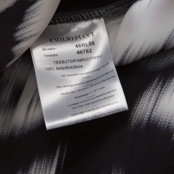 Pre Owned فستان ماكسي إيميليو بوتشي حرير مطبوع إيكات متعدد الألوان بأكمام طويلة M