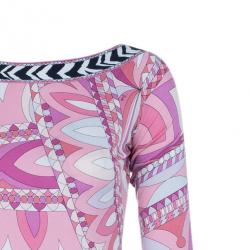Emilio Pucci Long Sleeve Abstract Print Top M