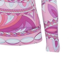 Emilio Pucci Long Sleeve Abstract Print Top M