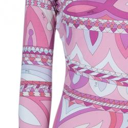 Emilio Pucci Long Sleeve Abstract Print Top M