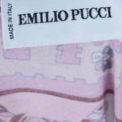 Pre Owned Emilio Pucci Abstract Printed Cotton Top M