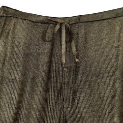 مملوكة مسبقًا Emilio Pucci Metallic Ribbed Silk-jersey Pants Size L
