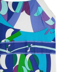 Pre Owned Emilio Pucci Printed Stretch Dress M