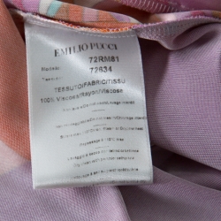 مملوكة مسبقًا Emilio Pucci Multicolour Classic Print Three Quarter Sleeve Top S