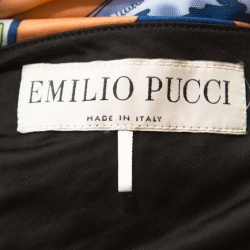 Pre Owned فستان ايميليو بوتشي كتف واحد جيرسيه مطبوع متعدد الألوان S