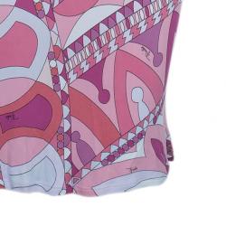 Pre Owned Emilio Pucci Pink Abstract Printed Shirt Dress S
