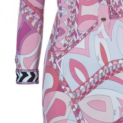 Pre Owned Emilio Pucci Pink Abstract Printed Shirt Dress S