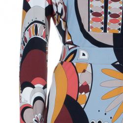 مملوكة مسبقًا تونيك توب ايميليو بوتشي بحزام متعدد الألوان برتقالي L