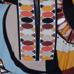 مملوكة مسبقًا تونيك توب ايميليو بوتشي بحزام متعدد الألوان برتقالي L