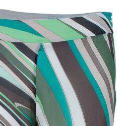 Pre Owned بنطال ايميليو بوتشي حرير مطبوع  أرجل عريضة M