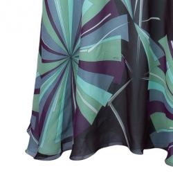 Pre Owned Emilio Pucci Silk Printed Maxi Dress M