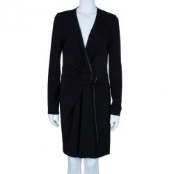 Pre Owned Emillio Pucci Black Knot Detail Dress M