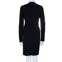 Pre Owned Emillio Pucci Black Knot Detail Dress M