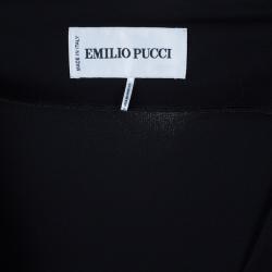 Pre Owned Emillio Pucci Black Knot Detail Dress M