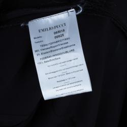 Pre Owned Emillio Pucci Black Knot Detail Dress M