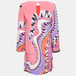 Emilio Pucci Multicolor Printed Silk Midi Dress S