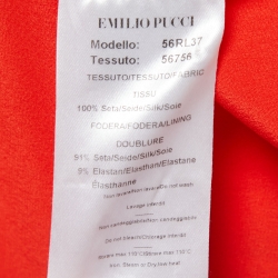 Emilio Pucci Multicolor Printed Silk Midi Dress S