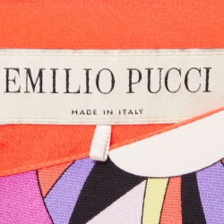 Emilio Pucci Multicolor Printed Silk Midi Dress S