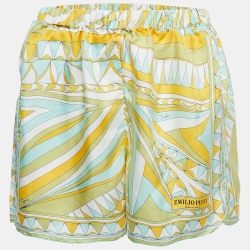 Emilio Pucci Multicolor Printed Silk Mini Shorts M
