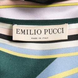 مملوكة مسبقًا Emilio Pucci Multicolor Oochi Print Silk Maxi Kaftan One Size