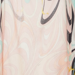 Emilio Pucci Multicolor Abstract Print Cotton Maxi Kaftan One Size
