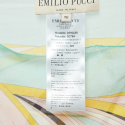 Emilio Pucci Multicolor Abstract Print Cotton Maxi Kaftan One Size