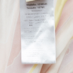 Pre Owned Emilio Pucci Pink/Yellow Abstract Print Silk Wrap Midi Dress M