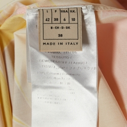 Pre Owned Emilio Pucci Multicolor Printed Cotton Belted Shirt Dress M