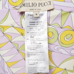 Emilio Pucci Purple Bandierine Print Jersey Biker Shorts M