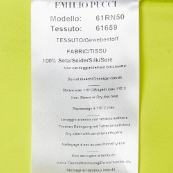 Pre Owned Emilio Pucci Neon Yellow Silk Camisole Top S