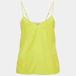 Neon Yellow Silk Camisole Top