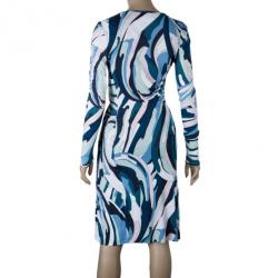 مملوكة مسبقًا Emilio Pucci Multicolor Abstract Print Dress M