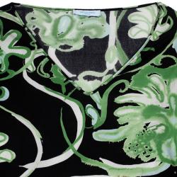 Pre Owned Emilio Pucci Printed Jersey Top M