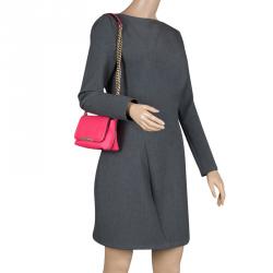 Emilio Pucci Pink Leather Chain Shoulder Bag