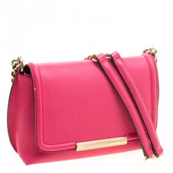 Emilio Pucci Pink Leather Chain Shoulder Bag