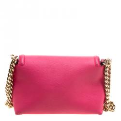 Emilio Pucci Pink Leather Chain Shoulder Bag