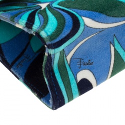 Emilio Pucci Multicolor Printed Velvet Top Handle Bag