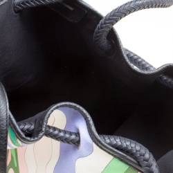 Emilio Pucci Multicolor Printed Canvas Tote