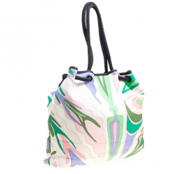 Emilio Pucci Multicolor Printed Canvas Tote