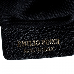 Emilio Pucci Multicolor Printed Canvas and Leather Tote