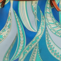 Pre Owned Emilio Pucci Multicolor Printed Coated Canvas and Leather Tote