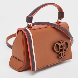 Emilio Pucci Tricolor Leather Mini Pilot Top Handle Bag