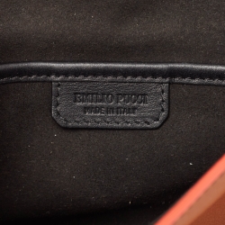 Emilio Pucci Tricolor Leather Mini Pilot Top Handle Bag