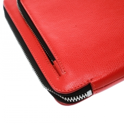 مملوكة مسبقًا Emporio Armani Coral Orange Leather Zip Around Ipad Case